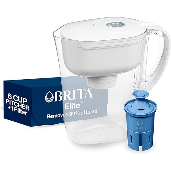 Brita White and Blue Water Pitcher with Filter - Picture 1 of 3